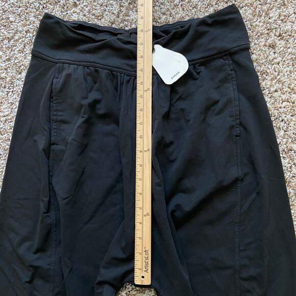 Prana Mindful Movement Harem Pant Women's XL Black Relaxed Mid Rise Tapered Leg - Picture 10 of 13